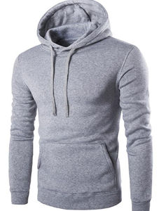 Sudadera con capucha de algodón polar pesado para hombre al por mayor de fábrica ajustada con capucha grande y cálida sudadera con gráfico de logotipo personalizado - Product Image 5