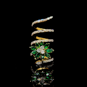 Bague en or jaune 18 carats de 15 grammes et diamants cultivés en laboratoire. - Product Image 1