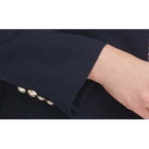 เสื้อเบลเซอร์ผ้าคอร์ดูรอยแบบกระดุมเม็ดเดียวสำหรับผู้หญิง ยี่ห้อทอมมี่ ฟอร์ ฮิลฟิเกอร์ สีดำ ไซส์ 6 ความยาวแบบสั้น ปิดด้วยกระดุมสองแถว - Product Image 3