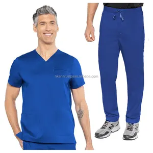 Uniforme de médico de poliéster y LICRA para Hospital, conjunto de ropa de trabajo de manga corta