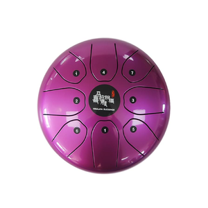 กลองกระทะสีฟ้าและสีทองดีไซน์สลักข้อความ9อันอุปกรณ์ระดับมืออาชีพสำหรับดนตรีการผ่อนคลายและการรักษาเสียง - Product Image 6