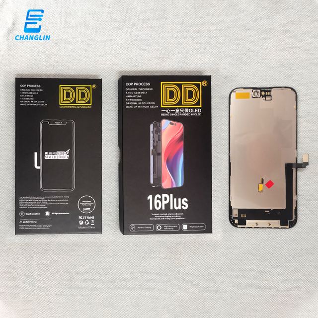 High Quality DD OLED Mobile Phone LCDs Display for iPhone 16 Plus Digitizer Assembly OEM Replacement Parts with 1 Year Warranty
