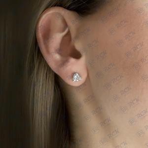 2.60 TCW trillion Cut Stud Moissanite diamant boucles d'oreilles pour femmes/anniversaire cadeau bijoux pour elle diamant goujons - Product Image 6