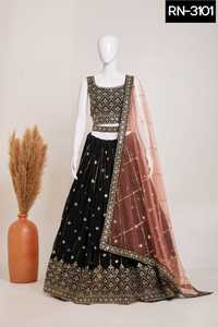 ชุดเดรสจีออเจ็ตต์ลีเฮงกาสำหรับผู้หญิงชุดเดรสโบลีสวมใส่แบบชนเผ่าอินเดียพร้อมลายปักเลื่อม - Product Image 4