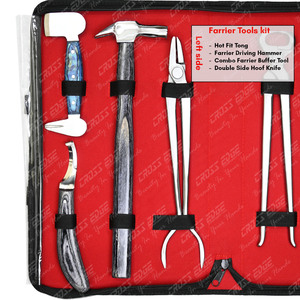 Custom Farrier Tools Set Hoof Trimming Knife Hot Fitting Tongs Nippers Hoof Clincher Curved <b>Hammer</b> Blacksmith & Veterinary Use - Product Image 3