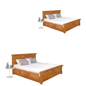 Cama de madera de teca Diseños de alta calidad Diseños simples al mejor precio Hecho a mano de Indonesia para dormitorio Villa Hotel Apartamento - Product Image 4