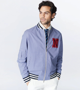 Veste universitaire unisexe tendance, coupe ample, col et poignets côtelés, manches contrastées, broderie personnalisée tendance, vêtements d'équipe scolaire - Product Image 6