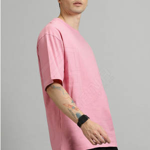 Venta al por mayor 100% algodón blanco camiseta de gran tamaño para hombre ropa de calle de gran tamaño camiseta en blanco liso camisetas para hombre - Product Image 6