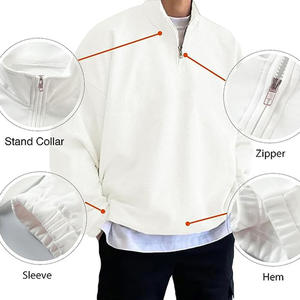 Sweat-shirt à col montant pour homme, décontracté, manches longues, polaire, col montant, pull d'extérieur, automne - Product Image 4