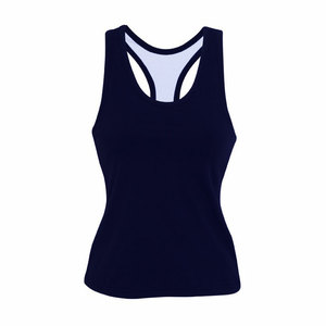 Camisetas sin mangas de entrenamiento personalizadas de alta calidad para mujer, ropa de gimnasio activa con músculo en la espalda, cuello redondo, poliéster, ropa de Yoga para Fitness - Product Image 6