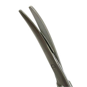 Ciseaux de dissection vétérinaires Metzenbaum Premium 2026, 7 pouces, lames droites et courbées bleues, instrument manuel à bout arrondi - Product Image 2