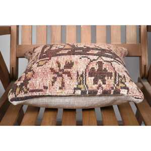 หมอนขนสัตว์สีเบจ14x14นิ้วหมอนผ้าปูเตียงสไตล์วินเทจผ้านุ่มปักลายสำหรับพื้นห้องนอน - Product Image 5