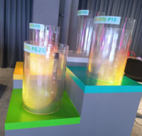 Tube acrylique de 10 pouces de longueur et 2 mm d'épaisseur pour la publicité LED 3D