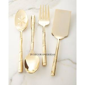 Stainless Steel Silver Shiny Polished Antique Fancy Designer Cutlery <b>Flatware</b> <b>Set</b> With Coasters Designer Handles In Lowest Price - Product Image 6