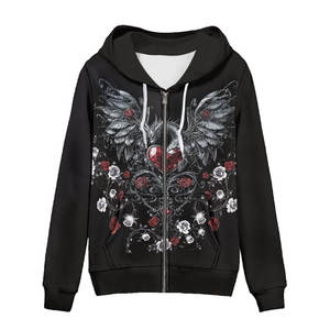 Sudadera con Capucha Premium de Algodón Terry para Mujer, con Estampado Gráfico Invernal, Gruesa, con Múltiples Bolsillos, Logotipo Frontal, Fácil Cuidado - Product Image 1