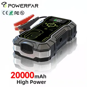 Powerfar 3 In 1 Car Jump Start Power Supply Battery Replacement Jump Start Device With Compressor