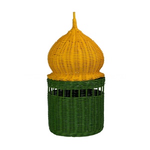 Panier d'emballage cadeau Ramadan, dôme de mosquée en rotin fait main du Vietnam pour paniers et décor islamique - Product Image 1