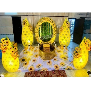 Special Hindu Wedding Haldi Ceremony Decoration Stylish Metal <b>Props</b> for Haldi Function Exclusive Wedding Haldi Function Decor UK - Product Image 1