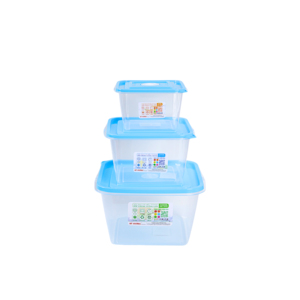 Premium 3-<b>Pack</b> BPA Free PP Plastic Meal Prep Containers Square Food Grade Nesting Storage <b>Boxes</b> for Freshness Preservation - Product Image 3
