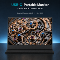 Moniteur portable USB-C double fonction 16 pouces 2.5K 144Hz, écran externe à câble unique avec Mini 2.0 pour ordinateur portable, téléphone, PC