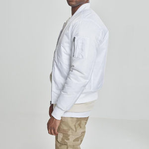 Blouson d'aviateur léger en polyester pour hommes blouson aviateur à col montant avec fermeture éclair et logo personnalisé pour l'hiver pour hommes - Product Image 3