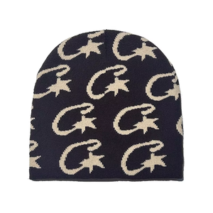 Gorro estampado para exteriores personalizado hecho en fábrica para gorro de calavera con puños de punto cálido Unisex para deportes de invierno y uso diario Jacquard - Product Image 6