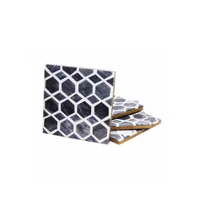 Sous-verre en os incrusté, classique, écologique, artisanal, avec un design personnalisable et une forme carrée - Product Image 3