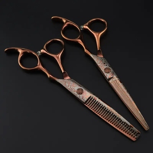 Ciseaux de coupe de cheveux réglables en acier inoxydable de haute qualité, poignée ergonomique, cisailles de salon pour des coupes de cheveux précises et lisses - Product Image 2