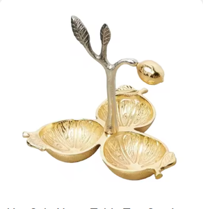 Bols de service de vaisselle au design exquis pour décor de table à manger élégant ensemble de bols attachés en métal à bas prix - Product Image 4