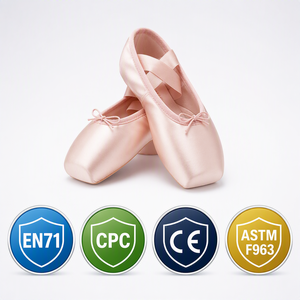 Zapatos de <span class=keywords><strong>Ballet</strong></span> Personalizados para Muñecas, con Cinta de Satén Rosa, Puntera Estructurada, Suela de Gamuza, OEM, para Muñecas Blythe de 18 Pulgadas y BJD 1/3 - Product Image 5
