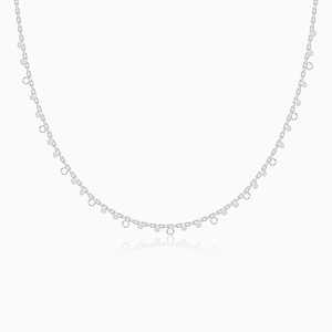 Collar de plata con diamantes y perlas con estilo clásico religioso para ocasiones religiosas o regalos - Product Image 3