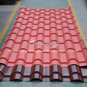 PPGI GZ304 GZ615 RAL2004 Color Acero Azulejo 0,12mm Cartón corrugado Placa de techo de cartón corrugado galvanizado - Product Image 5