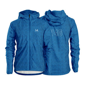 Veste coupe-vent unisexe décontractée, imperméable, légère, respirante, à capuche, avec fermeture éclair, pour le sport et l'entraînement en plein air - Product Image 1