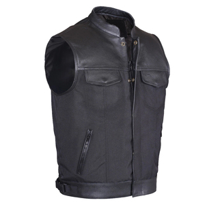 Chaleco de cuero de moto a prueba de viento OEM ODM para hombre, chaleco calefactable de talla grande, precio al por mayor de fábrica, la mejor tela para hombre - Product Image 4