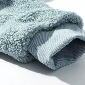 Sudadera con capucha de lana de algodón 100% para hombre, tela de toalla de invierno personalizada a la moda con bolsillo frontal, patrón sólido grueso - Product Image 4