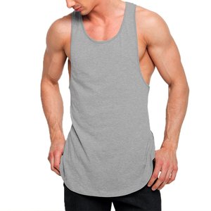 Débardeurs de sport tricotés unis respirants pour la gym, le fitness et l'entraînement, vêtements décontractés d'été, avec logo frontal, vente en gros - Product Image 3