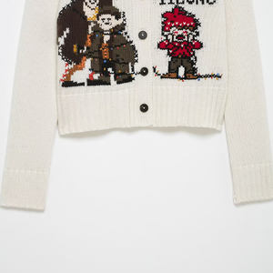 Wholesale 100% Cotton V-Neck Sweater <b>for</b> <b>Women</b> Winter Customized Color & Size Breathable Logo Position Front - Product Image 3