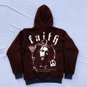 <b>Men's</b> 100% Cotton Blended <b>Sherpa</b> <b>Hoodie</b> Jacket Winter Pullover Oversized Tech Fleece Plain Dyed Digital Printed Manufacturers - Product Image 1