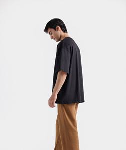 Hombres moda 2025 transpirable venta al por mayor Casual cómodo Jogging Fitness Wear Color sólido camiseta para hombres de talla grande camiseta - Product Image 4