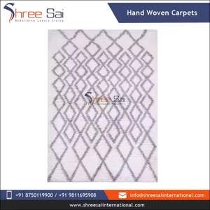 Meilleure vente moderne abstrait laine tissé tapis plat tissage doux gland lavable PET amical antidérapant écologique intérieur vie - Product Image 3