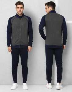 ชุดวอร์มกลางแจ้งแบบใช้ง่ายสำหรับผู้ชายชุด2ชิ้นเสื้อแจ็กเก็ตแบบเต็มซิปอบอุ่น & วิ่งจ๊อกกิ้ง - Product Image 1