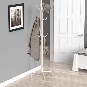 Stamding Coat and Hat Hanger Organizer Rack Hooks White for Coat Scarf Bag Towel <b>Key</b> <b>Cap</b> Hat - Product Image 5