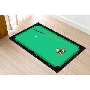 Tapis vert, tapis lavable en machine, tapis imprimé, cadeau pour elle, tapis doux non tissé - Product Image 1