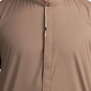 Traje Tradicional Pakistaní Shalwar Kameez para Hombre en Color Marrón Bronceado, Tela de Alta Calidad, Kurta Pajama de Diseñador, Logotipo Personalizado - Product Image 4