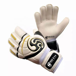 Gants de gardien de but de football en gros, paume avant en latex humide et sec, dos en silicone injecté, coupe négative, sangle intégrée - Product Image 3