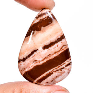 หินลูกแพร์สีน้ำตาลสำหรับทำเครื่องประดับอัญมณีสีน้ำตาลขัดเงารูปลูกแพร์ขัดมะพร้าวธรรมชาติมีหลายขนาดสำหรับการทำเครื่องประดับ - Product Image 3