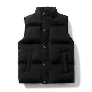 Chaleco Acolchado Sin Mangas de Lona Transpirable Unisex de Fabricante Profesional, Chaqueta Informal de Invierno para Hombre, Talla Grande, Poliéster - Product Image 4