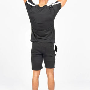 2023 hommes décontracté imprimé tissé Collection grande taille respirant t-shirts ensemble court Logo personnalisé thermique été Collection fait - Product Image 5