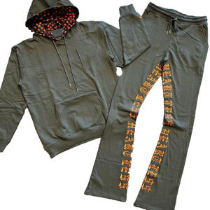 Ensembles de vêtements de sport décontractés pour hommes pour sweat à capuche imprimé bouffant pantalons de jogging mode hiver deux pièces pull pantalon confortable hiver - Product Image 6