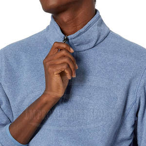 <b>Men's</b> New Design Stand Collar Pullover Fleece <b>Jacket</b> with Long Sleeves Winter Comfortable Clothing - Product Image 5